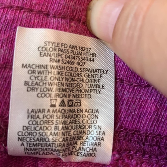 Athletic Works Purple Heathered Knit Shorts. 2 front pockets-elastic waist. NWOT - Picture 6 of 6